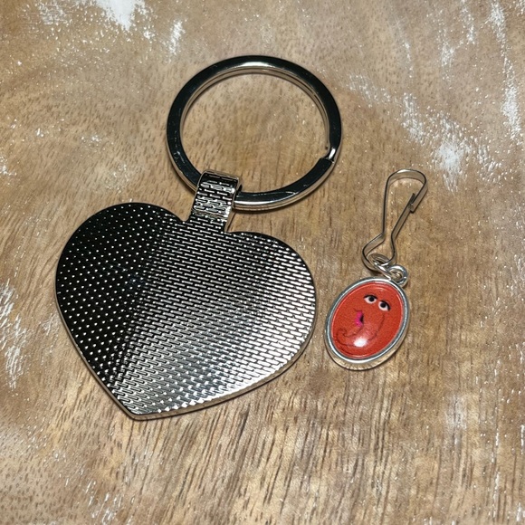 Sesame Street Heart Love Keychain & Snuffleupagus Face Oval Charm Zipper Pull - Picture 7 of 10